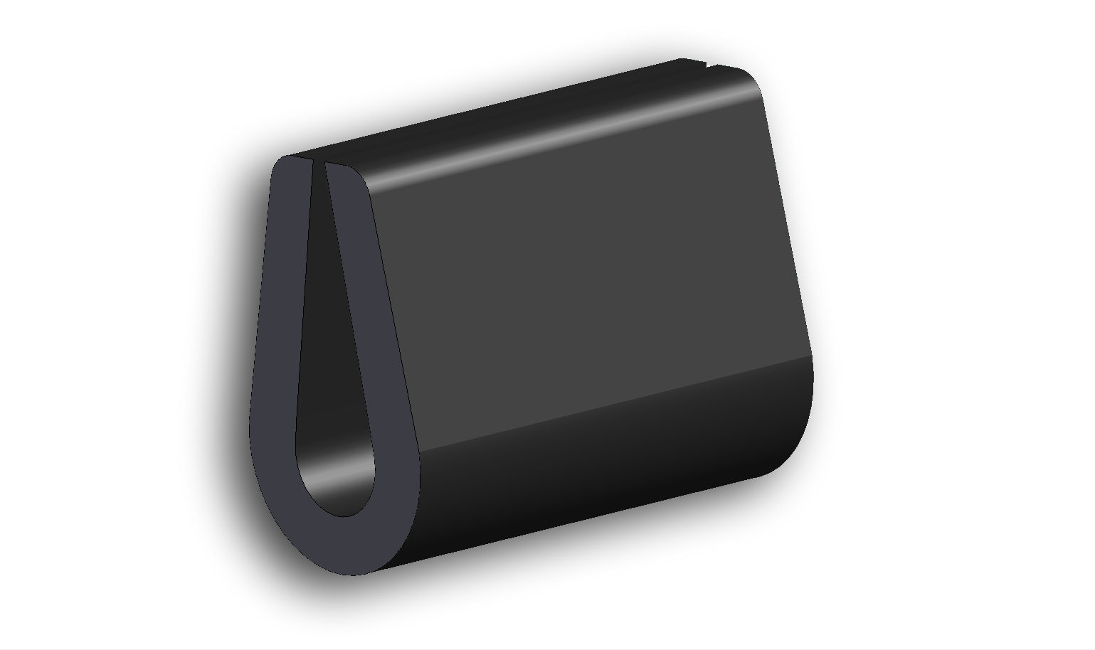 Rubber u-profiel rond