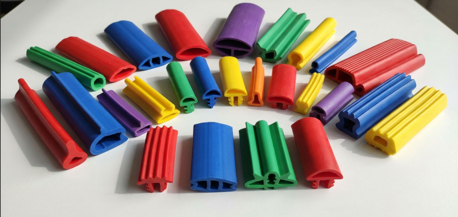 Gekleurde rubber profielen