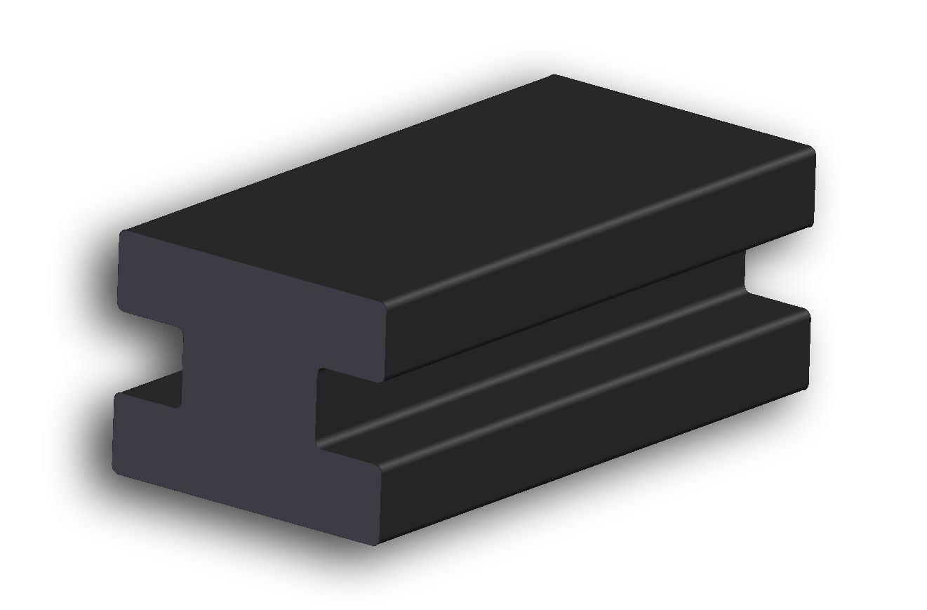 rubber h-profiel 